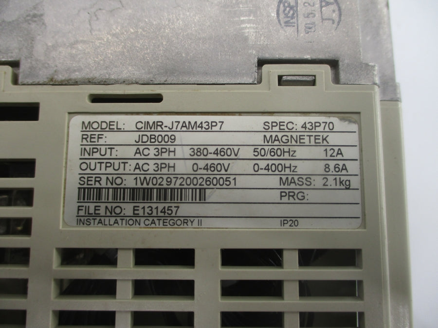 YASKAWA CIMR-J7AM43P7 380-460VAC 12A UNMP