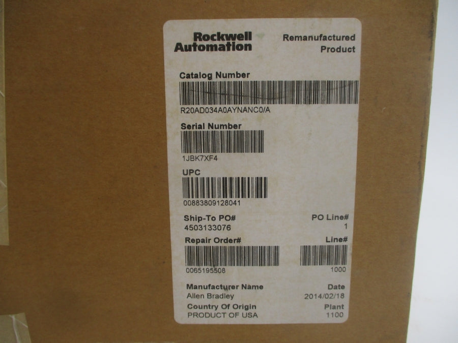 INDUSTRIAL SPARE PART 20AD034A0AYNANC0 SER. A F/W 5.001 432-528VAC 31.2A REMAN
