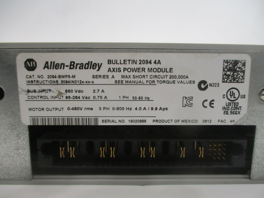 INDUSTRIAL SPARE PART 2094-BMP5-M SER. A 95-264VAC 2.7A UNMP