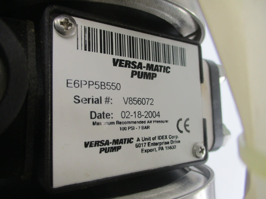 VERSA-MATIC PUMP E6PP5B550 100PSI NSNP