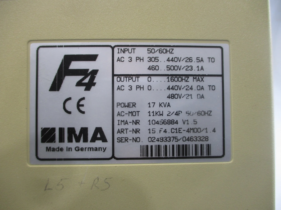 KEB 15.F4.C1E-4M00/1.4 305-440/460-500VAC 26.5/23.1A (NO COVER) UNMP