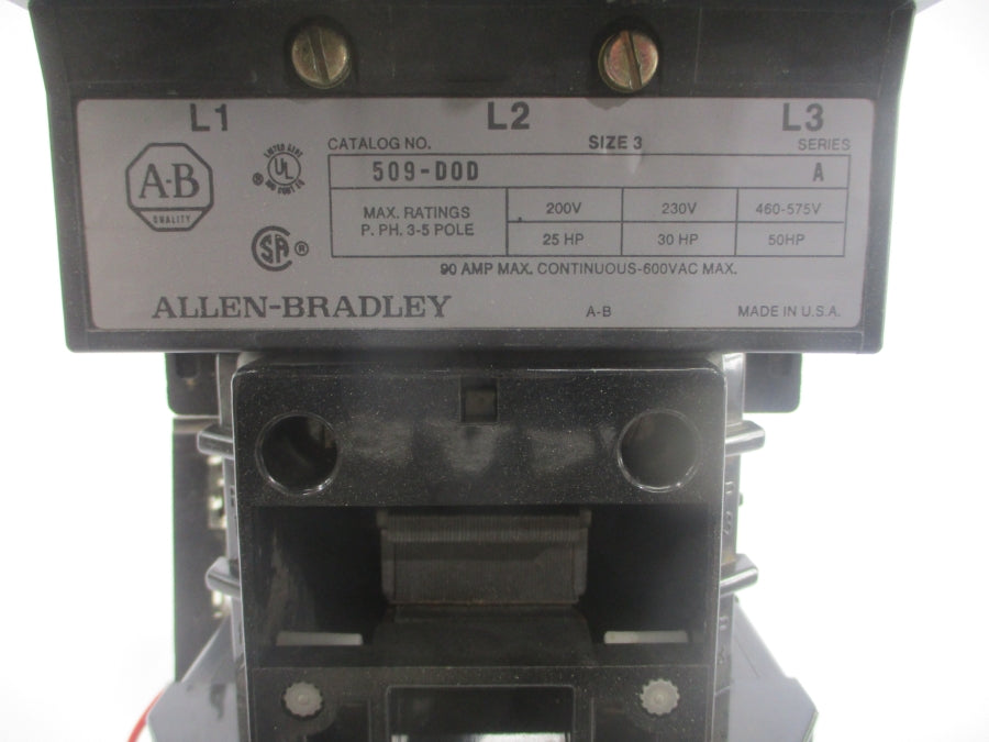 INDUSTRIAL SPARE PART 509-DOD SER. A 90A (MISSING COIL) UNMP