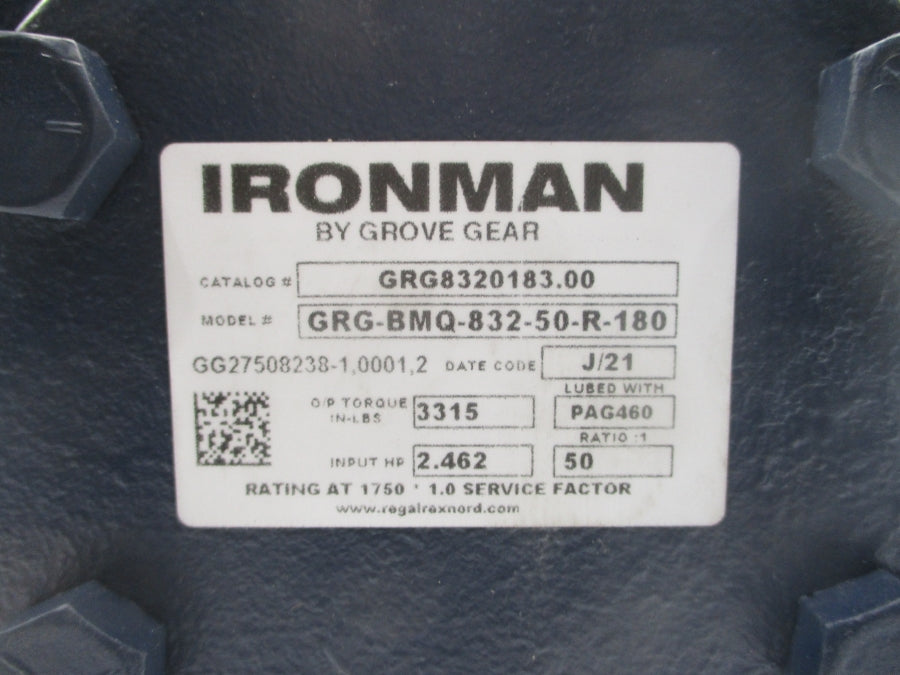GROVE GEAR GRG-BMQ-832-50-R-180 GRG8320183.00 NSMP
