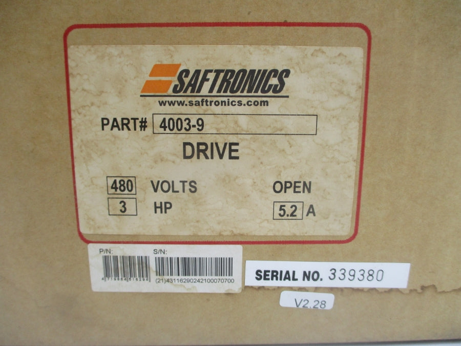 SAFTRONICS CV104003-9 480V 5.2A NSMP