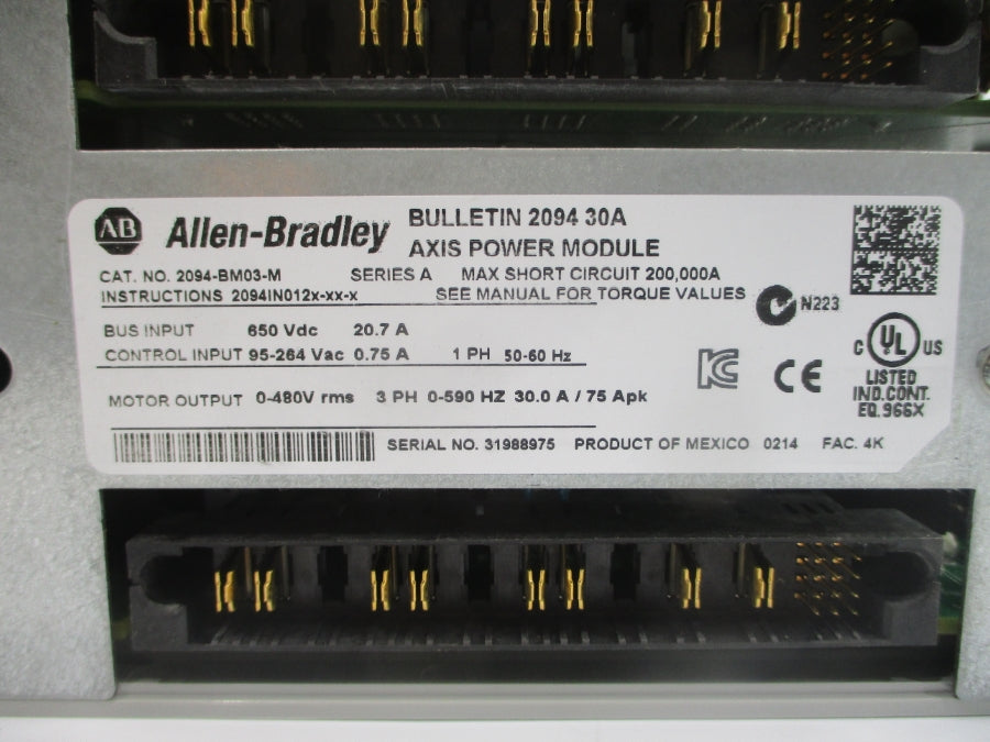 INDUSTRIAL SPARE PART 2094-BM03-M SER. A 95-264VAC 20.7A REMAN