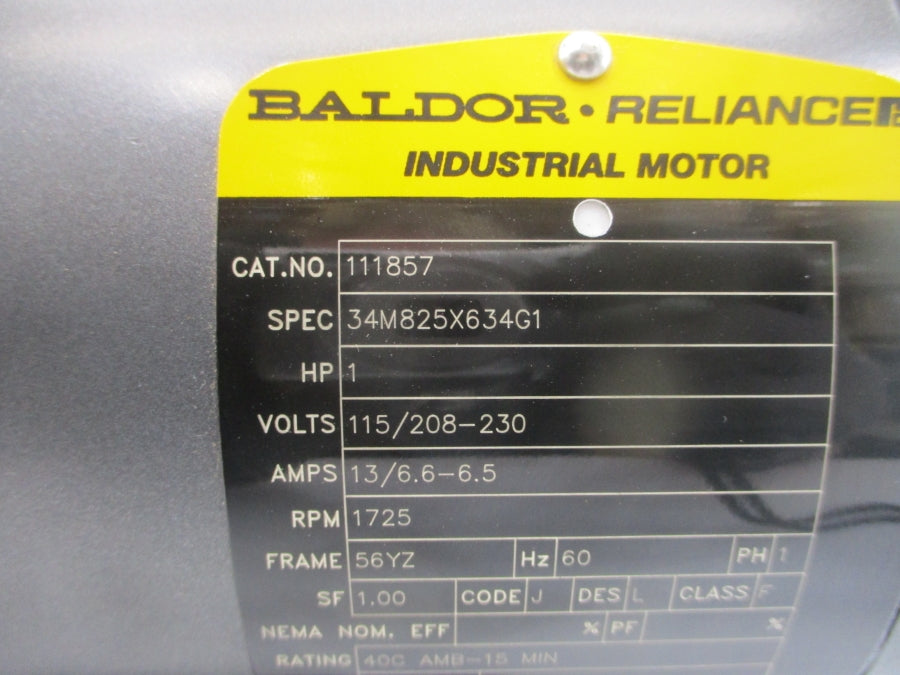 BALDOR 111857 34M825X634G1 115/208-230V 13/6.6-6.5A NSMP
