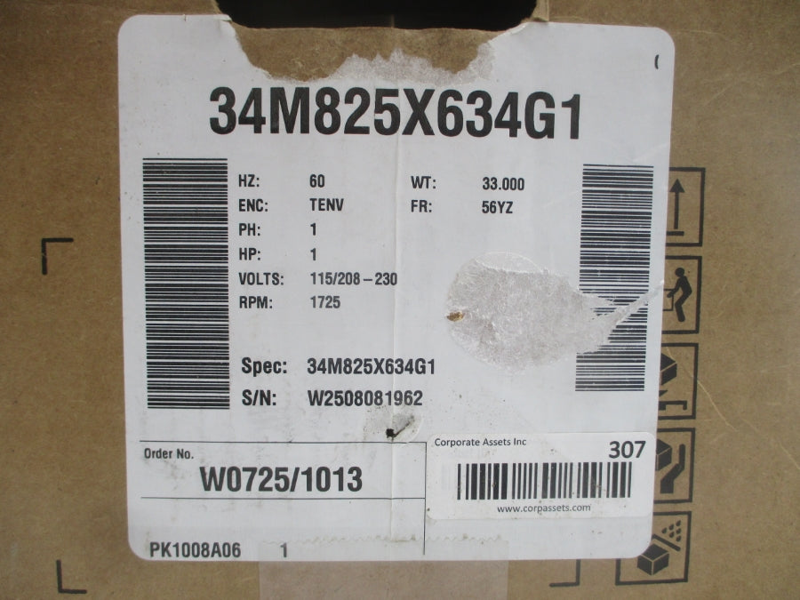 BALDOR 111857 34M825X634G1 115/208-230V 13/6.6-6.5A NSMP