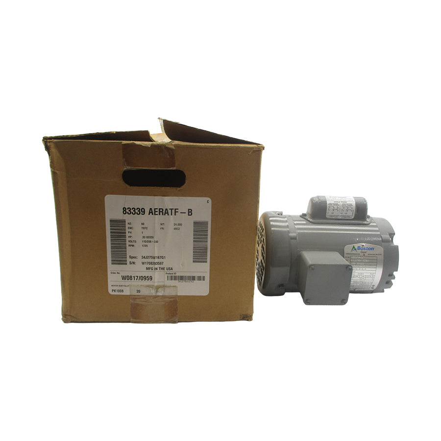 BOSTON GEAR AERATF-B 34J275W167G1 115/208-230V 5.2/2.8-2.6A NSMP