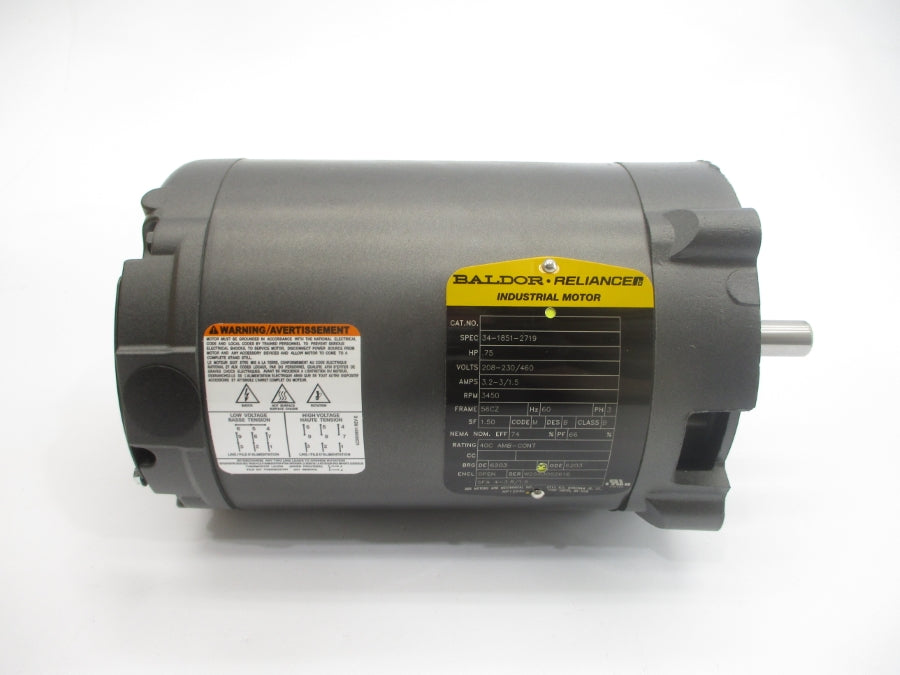 BALDOR 11142402 34-1851-2719 208-230/460V 3.2-3/1.5A NSMP