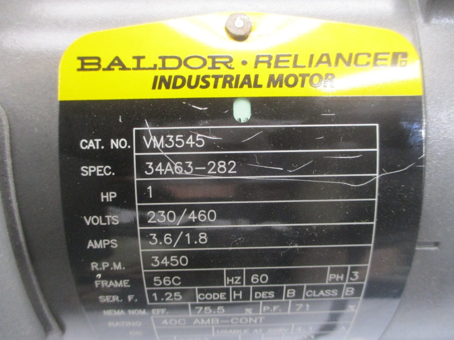 BALDOR VM3545 34A63-282 230/460V 3.6/1.8A NSNP