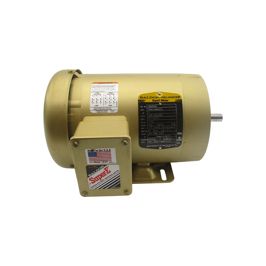 BALDOR CEM3546 35A012M492G1 208-230/460V 3.1-3/1.5A UNMP