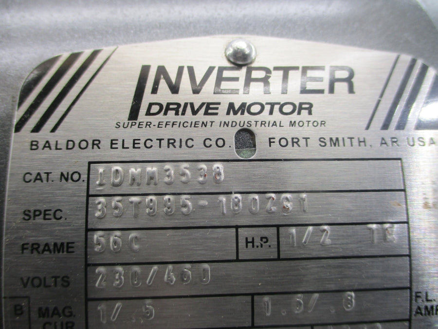 BALDOR IDNM3538 35T995-1802G1 230/460V 1.6/.8A UNMP