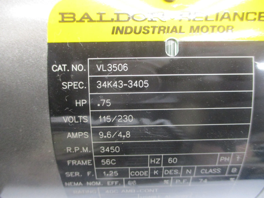 BALDOR VL3506 34K43-3405 115/230V 9.6/4.8A NSNP