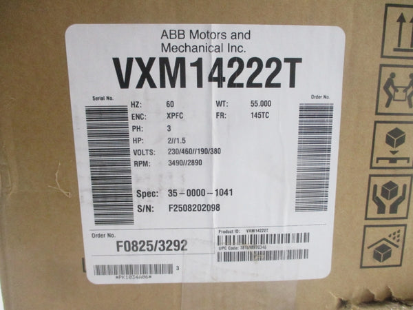 BALDOR VXM14222T 35-0000-1041 230/460 5/2.5A NSMP