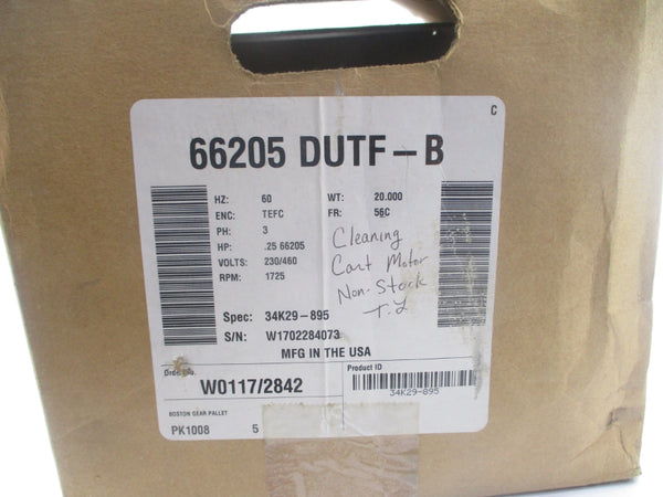 BOSTON GEAR DUTF-B 34K29-895 230/460V 1.3/.65A NSMP