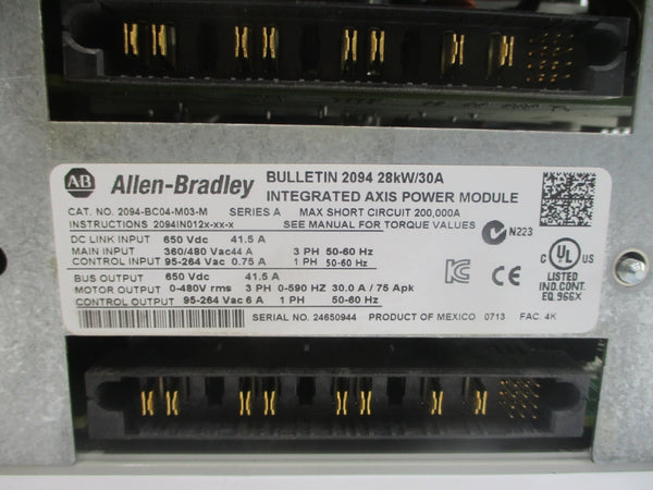 INDUSTRIAL SPARE PART 2094-BC04-M03-M SER. A 360/480VAC 44A REMAN