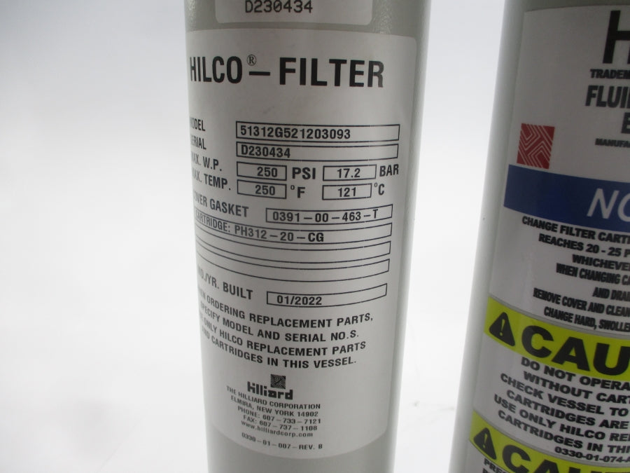 HILIARD 51312G521203093 250PSI NSNP