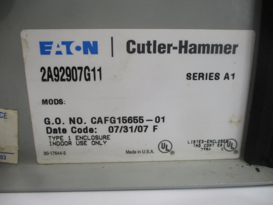 EATON 2A92907G11 ECN1821DAE SER. A1 120V 45A UNMP