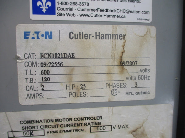 EATON 2A92907G11 ECN1821DAE SER. A1 120V 45A UNMP