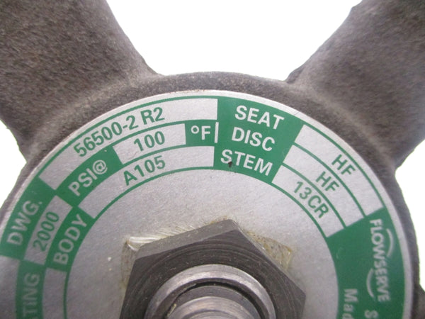FLOWSERVE B16.34LTD SW810 GLOBE 56500-2R2 2000PSI 3/4" UNMP