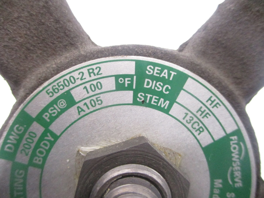 FLOWSERVE B16.34LTD SW810 GLOBE 56500-2R2 2000PSI 3/4" UNMP