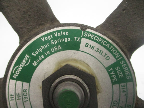 FLOWSERVE B16.34LTD SW810 GLOBE 56500-2R2 2000PSI 3/4" UNMP