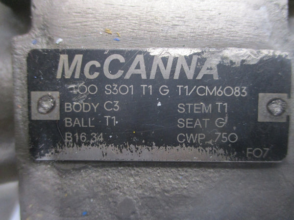 MCCANNA S301 T1 G T1/CM6083 1-1/8" UNMP