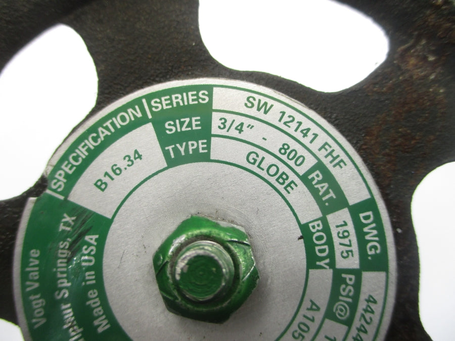 FLOWSERVE B16.34 SW12141FHF GLOBE 44244-2FR19 1975PSI 3/4" UNMP
