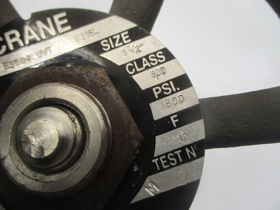 CRANE B3604LUWT F315L GATE 1600PSI 1-1/2" UNMP