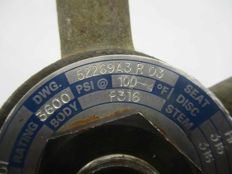 VOGT API-602 TSW15401 GATE 52269A3R03 3600PSI 1" UNMP