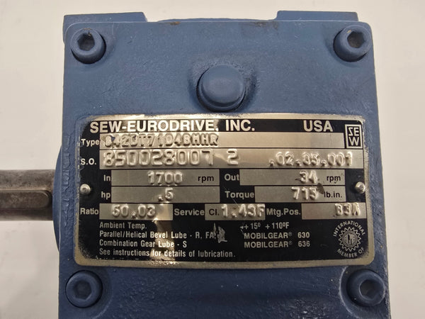 SEW-EURODRIVE DFT71D4BHHR 230/460V 2.15/1.08A NSNP