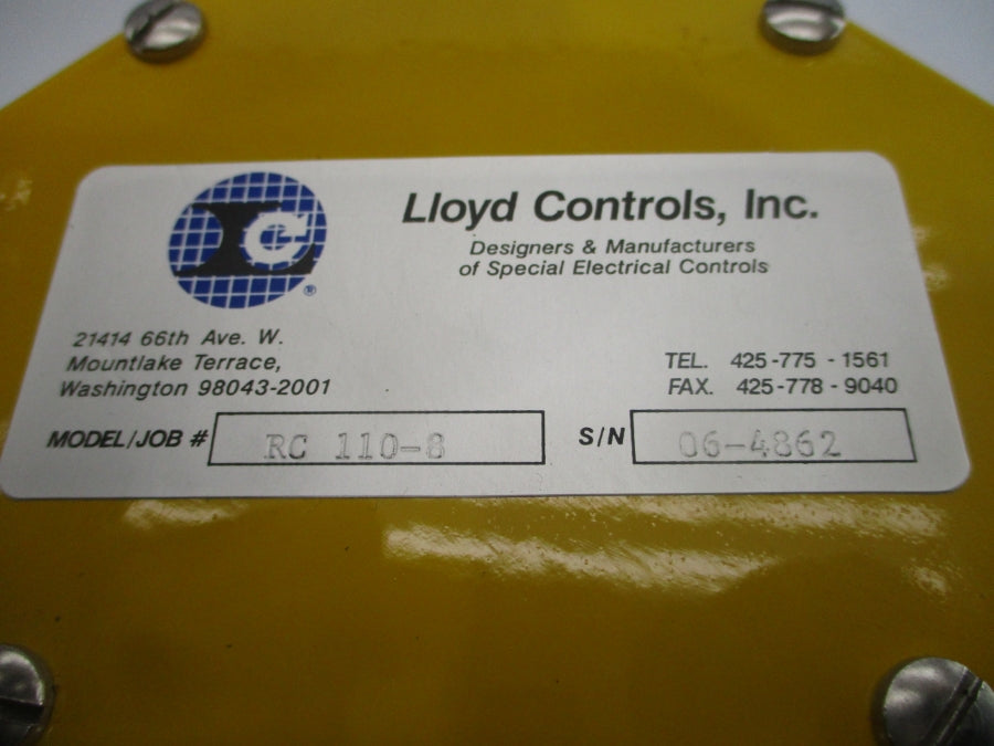 LLOYD CONTROLS RC110-8 NSNP