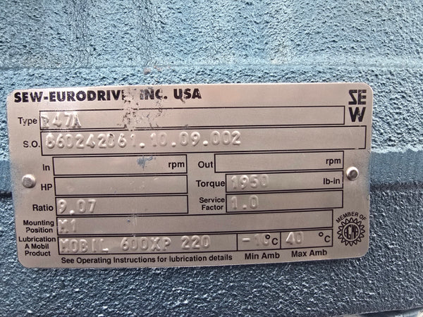 SEW-EURODRIVE R47A NSNP