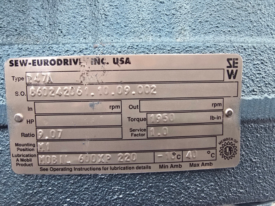 SEW-EURODRIVE R47A NSNP