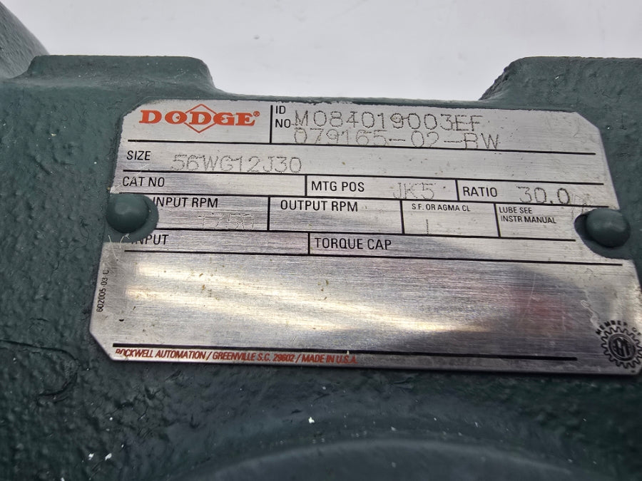 DODGE M084019003EF 079165-02-BW 56WG12J30 UNMP