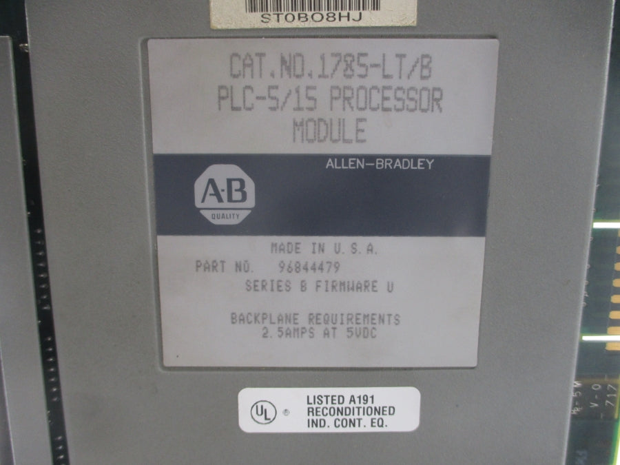 INDUSTRIAL SPARE PART 1785-LT SER. B F/W U 5VDC 2.5A (NO KEY) UNMP