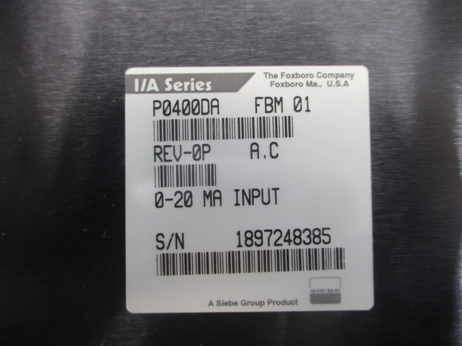 FOXBORO P0400DA REV. 0P NSNP