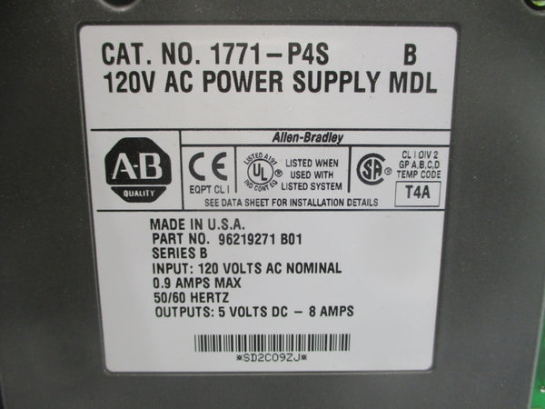 INDUSTRIAL SPARE PART 1771-P4S SER. B 120VAC 0.9A UNMP