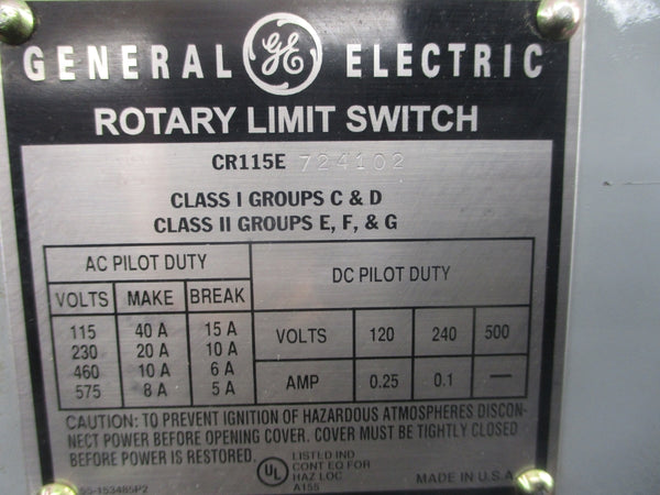 GENERAL ELECTRIC CR115E724102 575VAC 40A UNMP