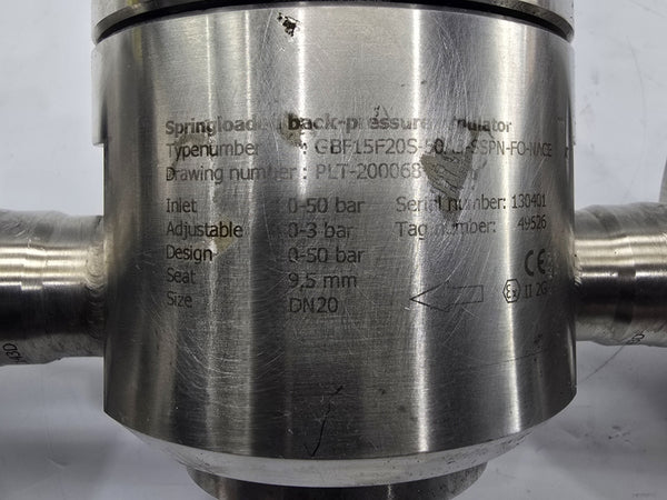 DUTCH REGULATORS GBF15F20S-50A3-SSPN-FO-NACE UNMP