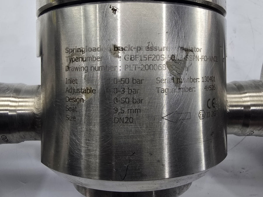 DUTCH REGULATORS GBF15F20S-50A3-SSPN-FO-NACE UNMP