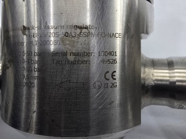 DUTCH REGULATORS GBF15F20S-50A3-SSPN-FO-NACE UNMP