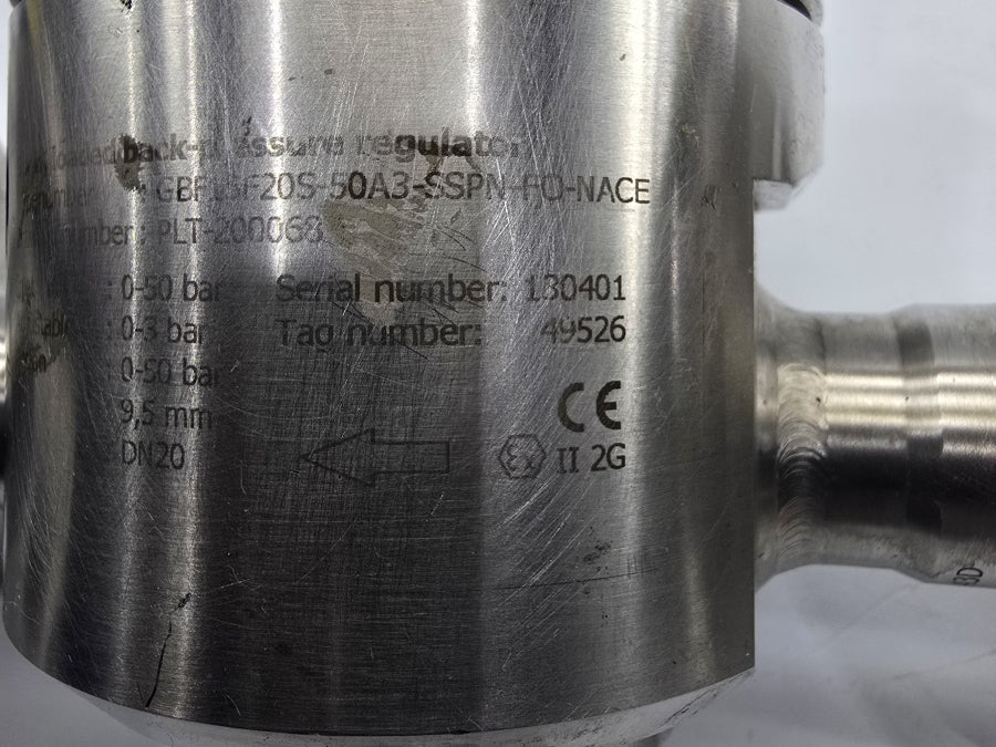 DUTCH REGULATORS GBF15F20S-50A3-SSPN-FO-NACE UNMP