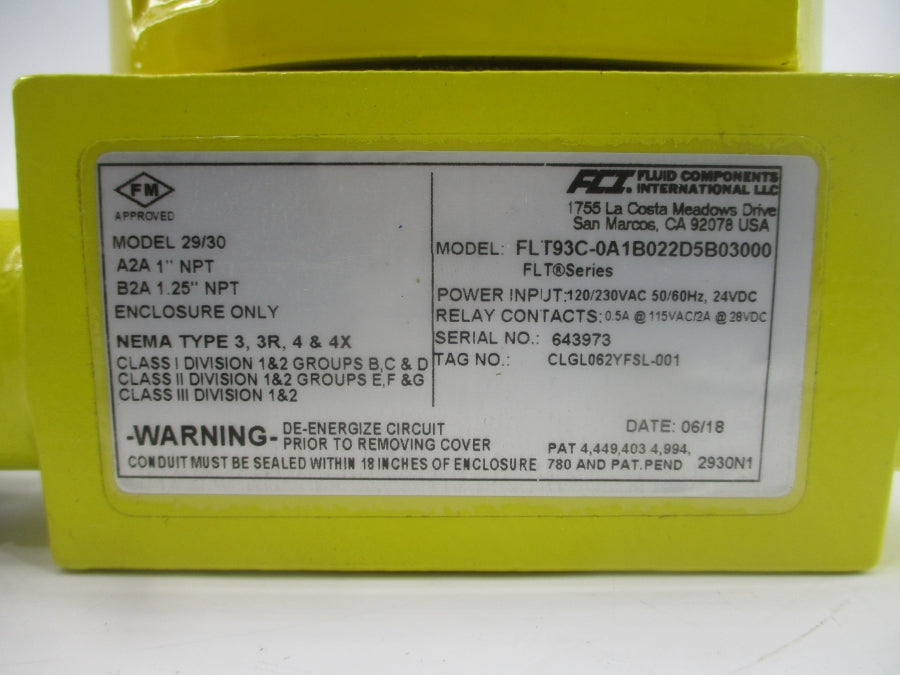 FCI FLT93C-0A1B022D5B03000 120/230VAC UNMP