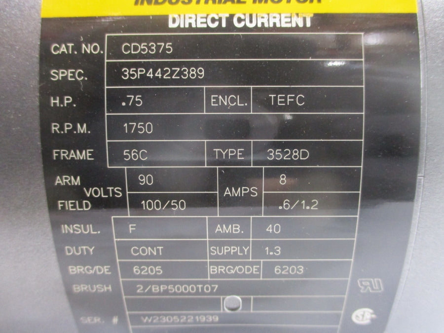 BALDOR CD5375 35P442Z389 90V 8A NSNP