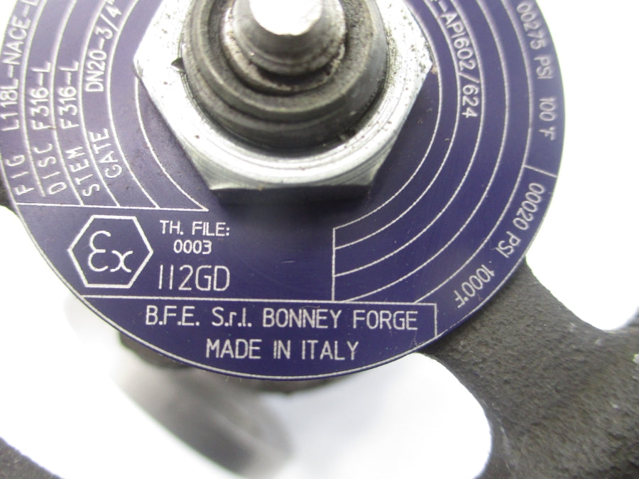 BONNEY FORGE L118L-NACE-LE 197751-*006 275PSI 3/4" UNMP