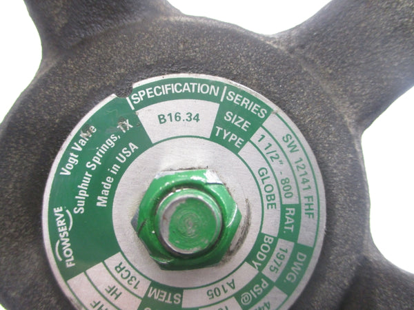 FLOWSERVE B16.34 SW12141FHF GLOBE 44247-2FR18 1975PSI 1-1/2" NSNP