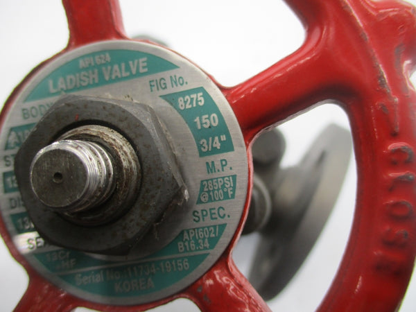 LADISH VALVE 8275 285PSI 3/4" UNMP