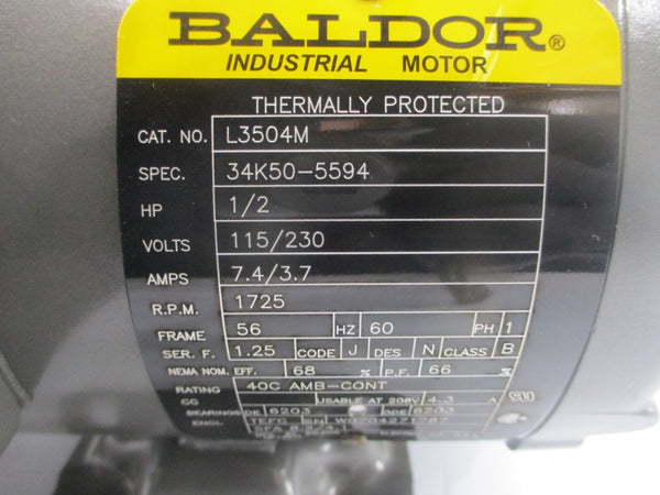 BALDOR L3504M 34K50-5594 115/230V 7.4/3.7A NSNP
