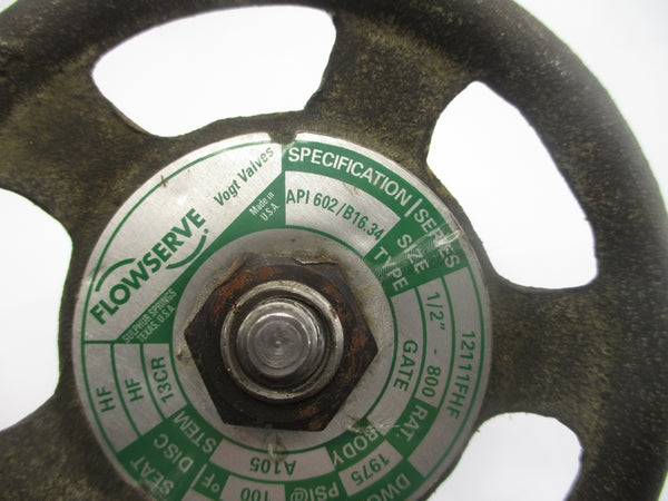 FLOWSERVE API602/B16.34 12111FHF GATE 34873-1FR31 1975PSI 1/2" UNMP